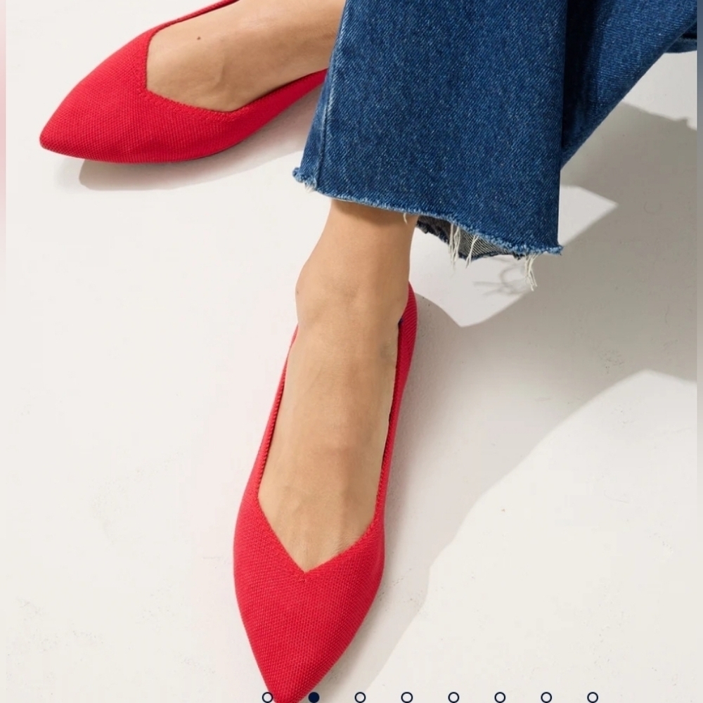 ❤️▪️ Rothy's▪️ Womens 9.5 The Point Bright Knit Ballet Flats Shoes